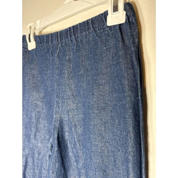 LOLLY WOLLY DOODLE Ruffle Pant Denim Jean Elastic Waist Girlie Preppy Size 7 - Picture 4 of 4